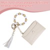 Bazasa Wristlet Wallet Bracelet Keychain Credit Card Holder Silicone Bead