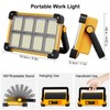 Led Baustrahler Akku Solar Arbeitsleuchte Tragbare, 4 Modi LED Strahler