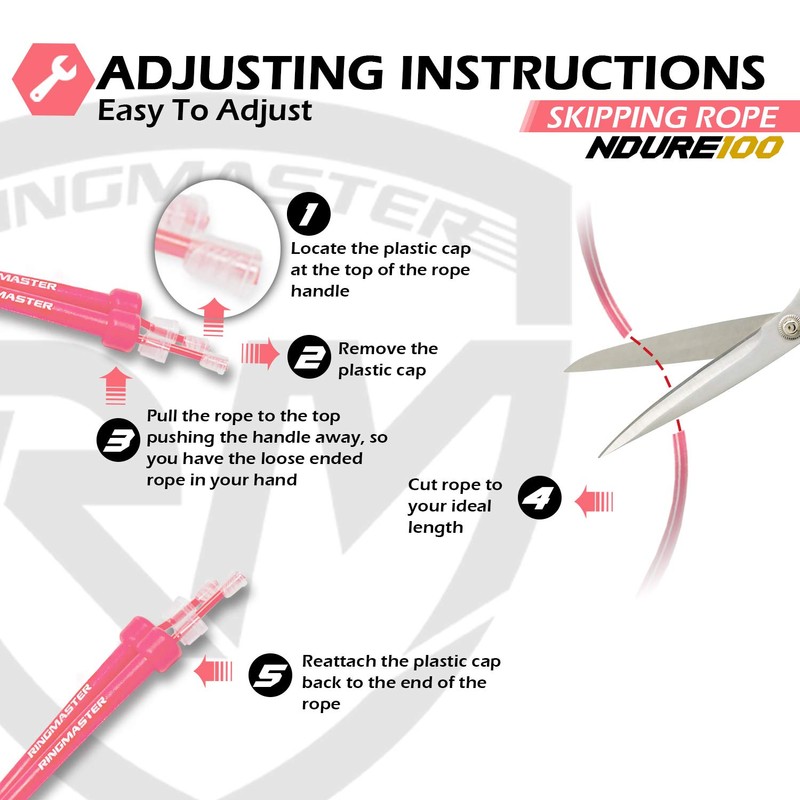 RingMaster Sports Ndure 1000 Jump Rope Skipping Adjustable PVC Fitness