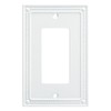 Franklin Brass W35060-PW-C Classic Beaded Single Decorator Wall Plates, White