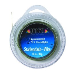 Jenzi Wire Bait Trace for 10 m Spool with 20 Pcs Trace Crimps