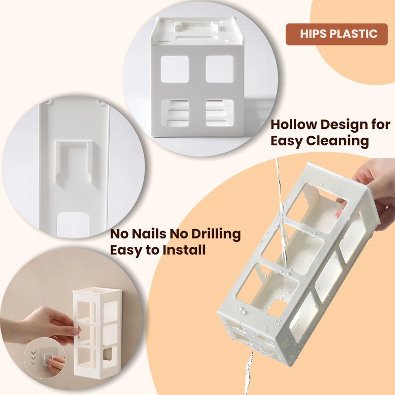 2 Set Hair Tool Organizer Wall Mount, Hanging Bathroom Hair
