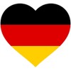 Germany Heart with German Flag Bumper Sticker Hard HAT Sticker Laptop Sticker