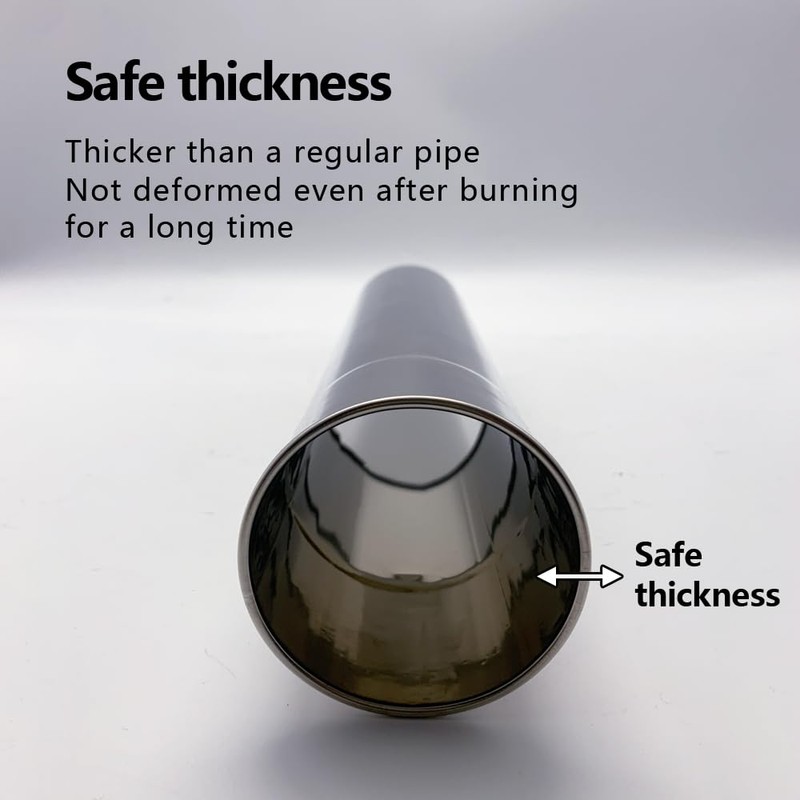 Stainless Steel Stove Chimney Diameter 2.36 inch（6cm） PCS Stove Pipe