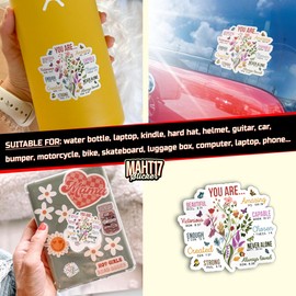 (3Pcs) You are Flower Enough Beautiful Chosen Bible Verse Stickers Religious Quotes Christian Faith Sticker 2" Waterproof DieCut Vinyl Sticker for Laptop Water Bottle Phone Kindle Decal Gifts 2 Inches