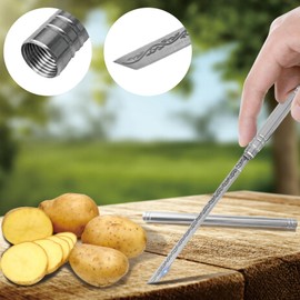 Quanqiuyi Stainless Steel Blade, Outdoor Portable Stainless Steel Mini Stick Fruit Knife, All Steel Fancy Letter Opener Envelope, Multipurpose Survival Tactical Knife 9.5 Inch