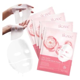 4 Mascarillas Bio Colágeno Hidratante Con Ácido Hialurónico