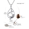 TANGPOET Ash Necklace 925 Sterling Silver Urn Necklace for Ashes