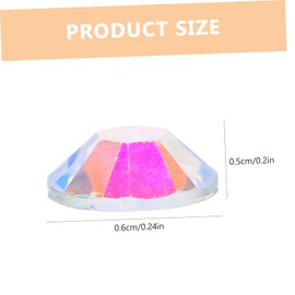 FRCOLOR 3000Pieces Flatback Resin Rhinestones for Nail Art DIY Crafts Manicure Decorations White Ab Color Lightweight Box for Easy Organization