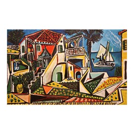 Spiffing Prints Pablo Picasso - Mediterranean Landscape - Small - Archival Matte - Framed