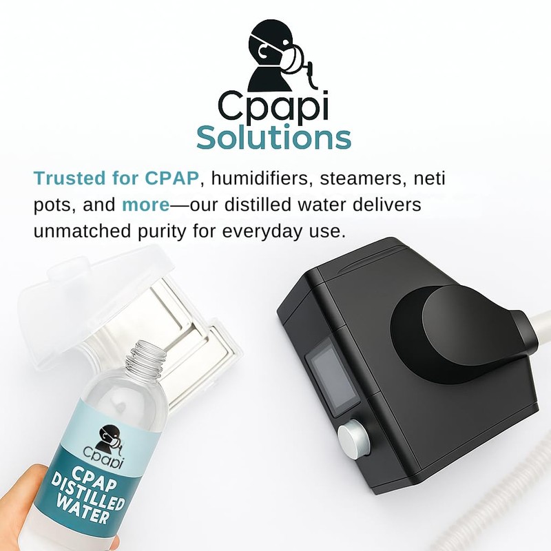 CPAPi Solutions Distilled Water CPAP – 6-Pack Travel Bottles (20