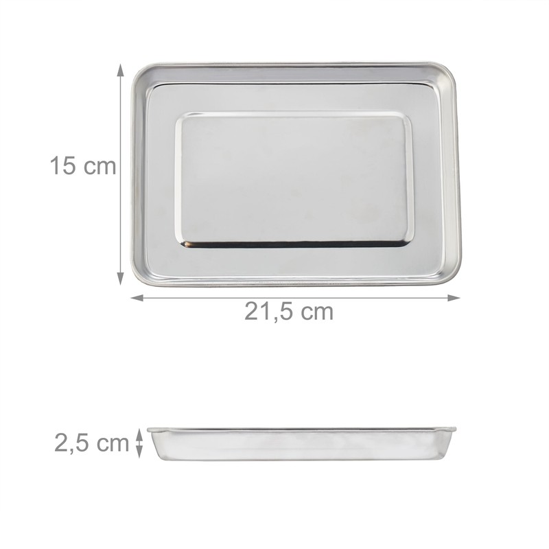 Relaxdays Instrument Tray, Set of 3, H x W x