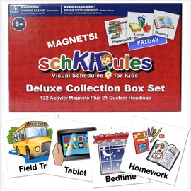 153 pc Daily Visual Schedule Magnets for Kids-Create Healthy Routines, Reminders, Kids Calendars, Chore Charts & Behavioral Supports for Kids who Thrive on visuals, Type A Toddlers, Autism & ADHD