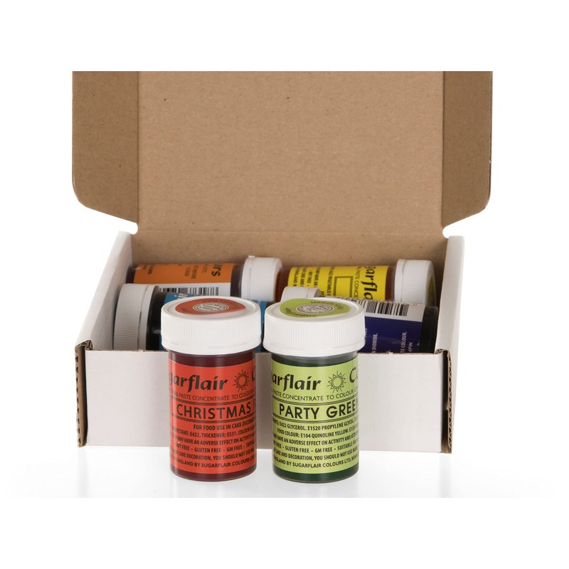 Sugarflair Spectral Rainbow Colours Paste Food Colouring Set 6x 25