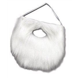 USToy Disguise Santa Claus, Wizard, Biker Fake Beard and Mustache Costume, White