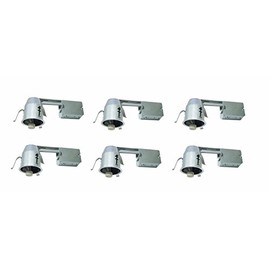 Elitco Lighting ICAT3R-GU10LED-6PK recessed-Light-Fixture 3" ICAT REMODEL HOUSING, 120V, Socket, LED GU10 Bulb 15W MAX 6 Pack