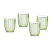 Godinger Twill Double Old Fashioned Glasses, Beverage Glass Cups, Drinking