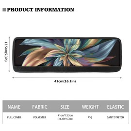 NETILGEN Refrigerator Door Handle Covers Pack of 2, Non-Slip Kitchen Appliance Protective Mat for Fridge Dishwashers Microwave Kitchen Handle Home Indoor Decoration, Flower Brown Blue