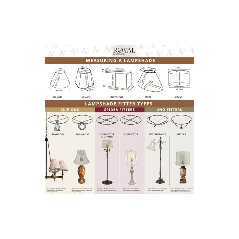 Royal Designs Rectangle Bell Inverted Corner Designer Lamp Shade, White,