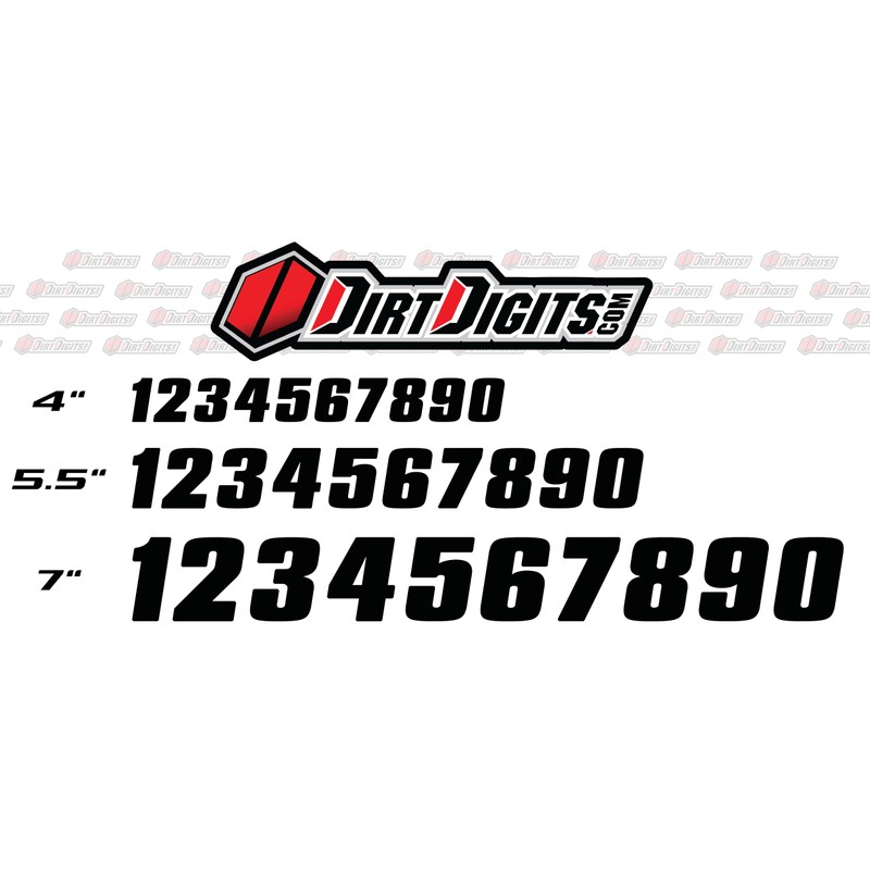 Dirt Digits DD53B-6 Black 5.5" High-Gloss Precision Die Cut Vinyl