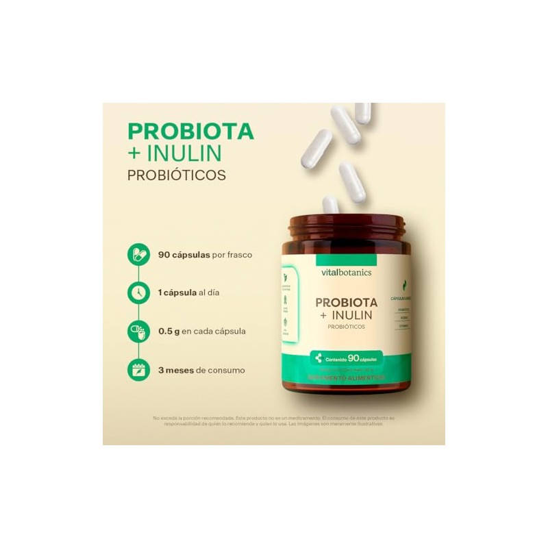 Vital Botanics Probióticos 60 Billion CFU con Prebióticos