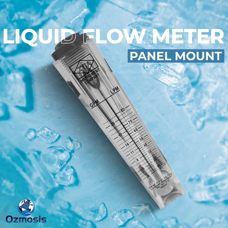 Ozmosis Water Flow Meter 2-20 GPM - Panel Mount Rotameter