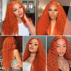 Color 350 Bundles Orange Curly Wave Human Hair Bundle Brazilian Ginger Orange Remy Hair Color 350 Kinky Curly 3 Bundles 16 18 20 Inch 8A Grade Ginger Bundle