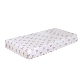 100% Egyptian Cotton Cot Bed Fitted Sheet Thread Count 200 2 Pack - Teddy Grey - 70 x 140 cm