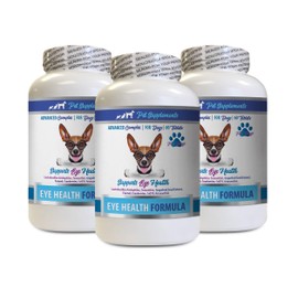 Dog Eye Support - Dogs Eye Health Formula - Advanced Eye Support Complex - VETS Recommended - Dog Fennel - 3 Bottles (180 Tablets)