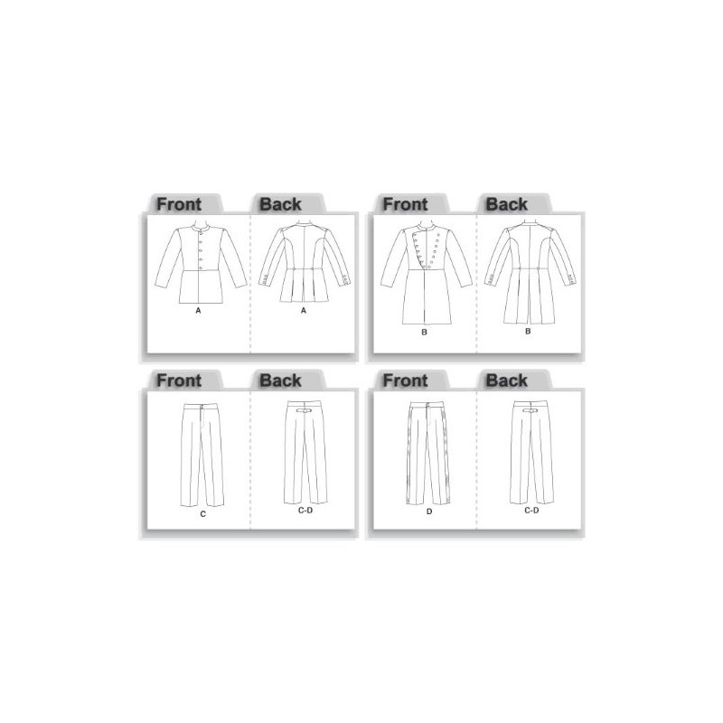 McCall's Sewing Pattern 4745 Men's Historical Costume Sizes: XL-XXL-XXXL