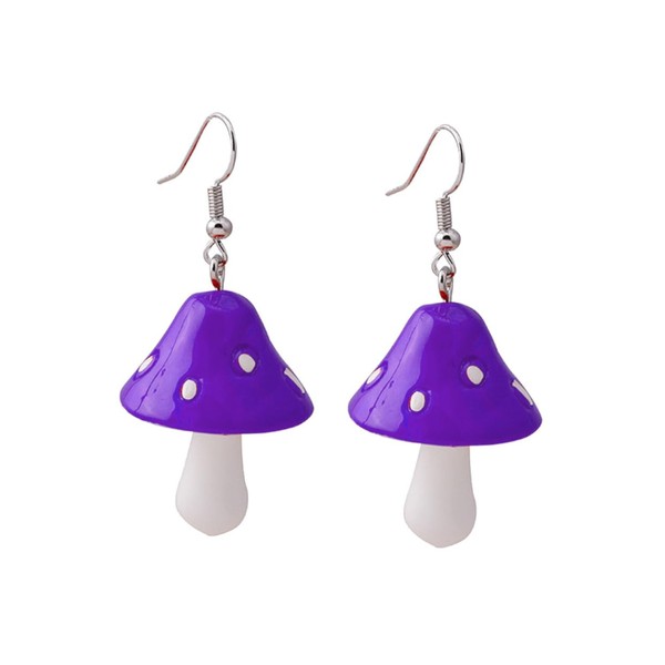 COLLBATH Elegant Women's Earrings Creative Mushroom Shape Material Allergy Design