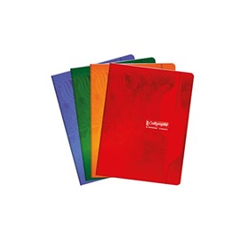 Clairefontaine 7148C – Exercise Book Calligraphe 17 x 22 cm, 96 Sheets, French Ruling, 70 g, Stapled, Assorted Colours, Pack of 1