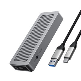 SETMSPACE SATA Enclosure 4T, Tool-Free M.2 Enclosure, 6GBPS, Aluminum SSD Enclosure for M.2 PCIe SATA, B-Key/ B+M Key,SATA 2230, 2242, 2260, 2280, Support UASP Trim,Tool-Free