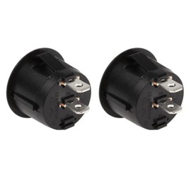 cyclingcolors 2 x Rocker Switch 2-Pin 230V 4A R13 On Off Round Rocker Switch LED Strip Light Switch Lamp Black