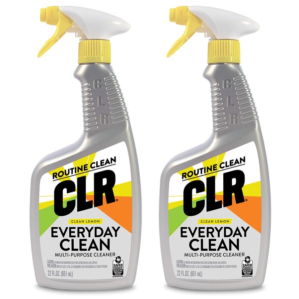 CLR Everyday Clean Multi Purpose Cleaner, Clean Lemon, 22 Ounce Bottle (Pack of 2)