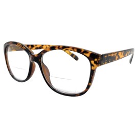 Incredible Bargains The Ella Butterfly Shaped Bifocal Reading Glasses, Stylish Cat Eye Readers + 3.00 Tortoise