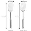 Stainless Steel Spatulas Set, ReaNea Silver Slotted Turner, Solid Turner,