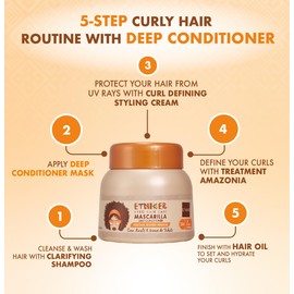 ETNIKER Deep Conditioning Mask for Afro-Curly, Wavy hair | Detangle, Soften & Moisturize | Coconut Oil, Shea Butter, Monoi Oil | Free from Salt, Sulfates, Parabens by Lmar | 10.5oz"