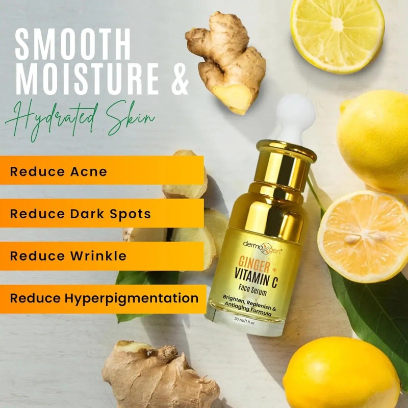 Suero Facial De Jengibre + Vitamina C + Cúrcuma, Tratamiento