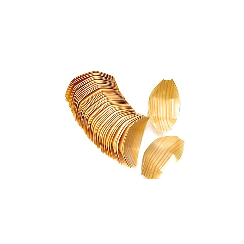 PAPSTAR 50 Finger Food Bowls, Pure Wood, 14 cm x