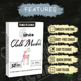 Chalk Markers Pack Of 6 6mm