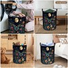 Moon Butterfly Wildflower Laundry Basket Foldable with Handles Tote Bag