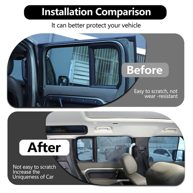 Car Window Shades Compatible with Land Rover Defender 110 2020-2025，Front