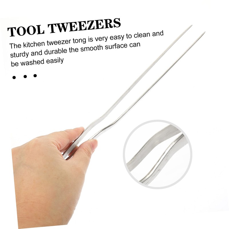 BUGUUYO Culinary Tweezers Kitchen Tools Stainless Steel Food Clips for