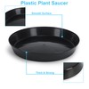 Austin Planter 18inch Saucer Black Polypropylene for Indoor and Outdoor