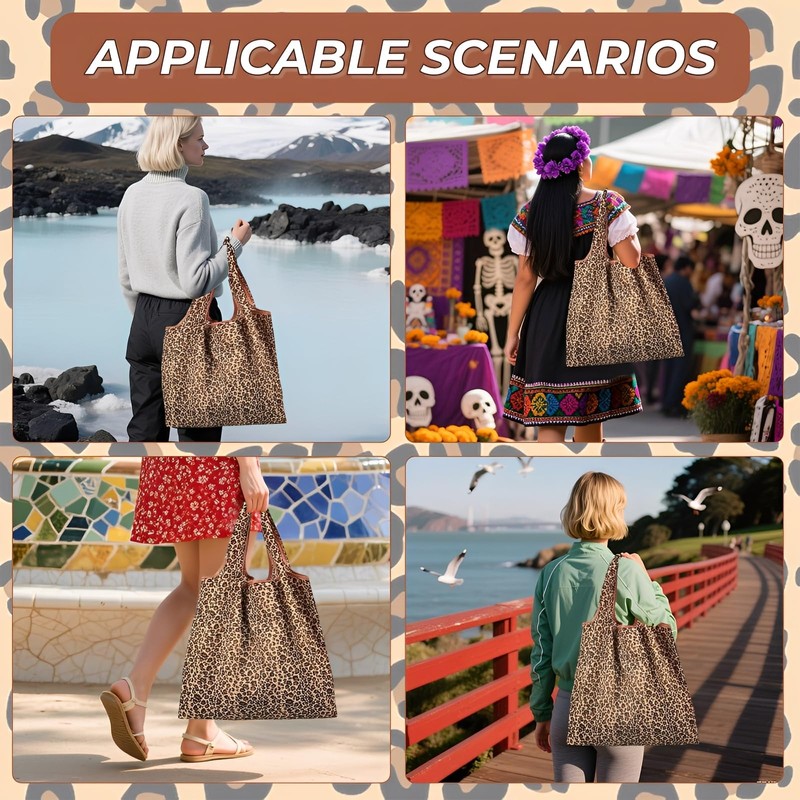 MOAZIFI Leo Women's Shopper Bag, Leopard Print, Leo Shopper, for