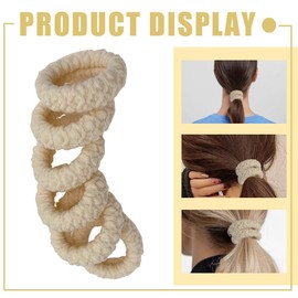 BIRLOZA 4 Pieces Thick Soft Hair Bobbles Seamless Hair Bands No Wrinkles No Breaks Non-Slip Hair Bands Seamless Elastic Hair Band Thick Stretchy Ponytail Holder