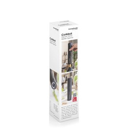 InnovaGoods - Corkbot Electric Corkscrew, Quiet and Efficient, Elegant Design, Durable, Made of Steel and ABS, Black, Small, Plastic