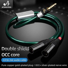 ATAudi 호환O HIFI 4.4mm 밸런스드 남성-듀얼 2xlr 3핀 XLR 남성 오디오 어댑터 케이블 [02 3미터] ATAudi Compatible HIFI 4.4mm Balanced Male to Dual 2XLR 3-Pin Male Audio Adapter Cable [02 3 Meters]