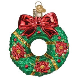 Old World Christmas Christmas Wreath Glass Blown Ornament for Christmas Tree